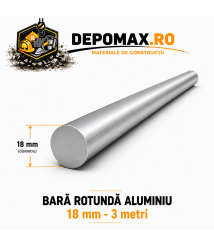 Bara rotunda aluminiu 18 mm, 3 metri, EN AW-6082 Bara rotunda aluminiu 18 mm, 3 metri, EN AW-6082